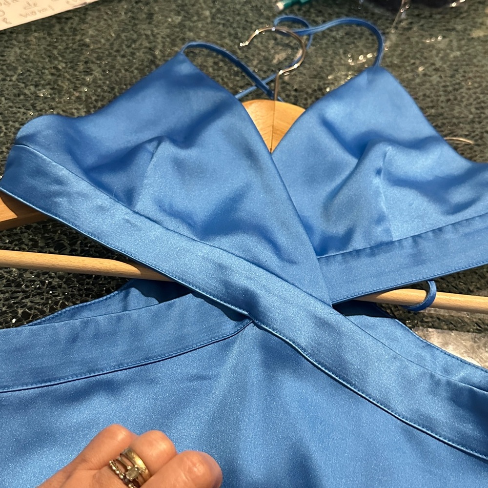 Zara Vibrant Blue Backless Dress